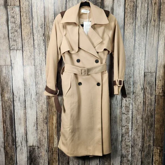 LINXUAN (Amazon Brand) Long Line Trench Coat Jacket - M - Picture 14 of 14